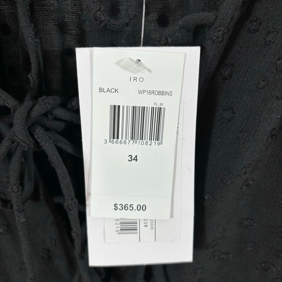 IRO Robbin’s Tie Front Sheer Polka Dot Blouse NWT 34 XS - Picture 5 of 6